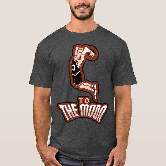 Spurs Basketball to the moon Tシャツ (正面)