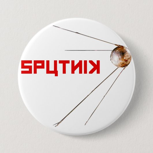 SPUTNIK -宇宙履歴ロシアの、衛星 缶バッジ (正面)