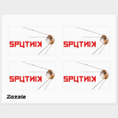 SPUTNIK -宇宙/ソロシアのフトユニオン/テクノロジー 長方形シール (シート)