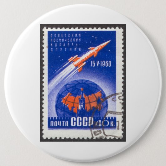Sputnik 5月4日15日1960年 缶バッジ (正面)
