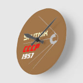 Sputnik Design DDR ラウンド壁時計 (傾斜)