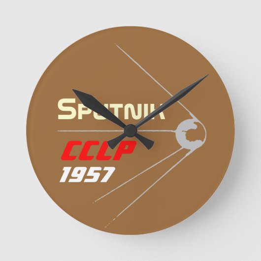 Sputnik Design DDR ラウンド壁時計 (正面)