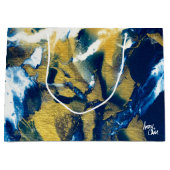 SPWキラキラする藍色 ラージペーパーバッグ (正面)