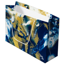 SPWキラキラする藍色 ラージペーパーバッグ