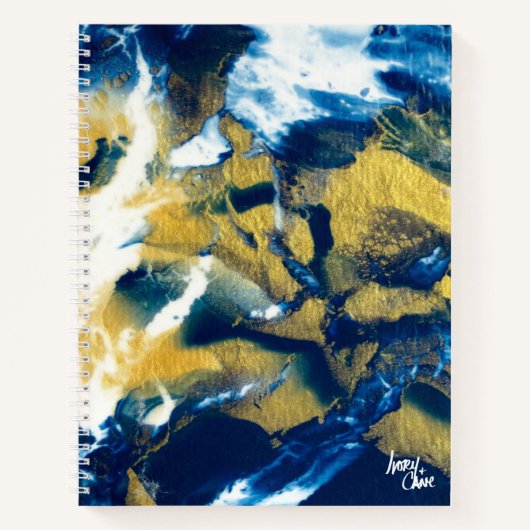 SPWWきらめくインディゴスパイラル ノートブック (正面)