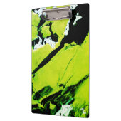 SPWWキーライムネーブルグリーン&ブラック抽象芸術 クリップボード (左)