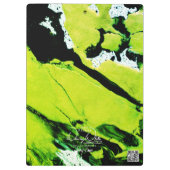 SPWWキーライムネーブルグリーン&ブラック抽象芸術 クリップボード (裏面)