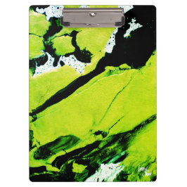 SPWWキーライムネーブルグリーン&ブラック抽象芸術 クリップボード
