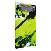 SPWWキーライムネーブルグリーン&ブラック抽象芸術 ミニクリップボード (アングル)