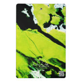 SPWWキーライムネーブルグリーン&ブラック抽象芸術 ミニクリップボード (裏面)