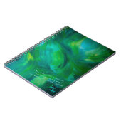 SPWWグリーンとエンベンザーグリーンとティール（緑がかった色）スパイラルジャーナル ノートブック (左側)