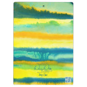 SPWWタンゴエティエーズティール（緑がかった色）グリーン&オレンジ クリップボード (裏面)