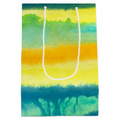 SPWWタンゴエティエーズティール（緑がかった色）グリーン&オレンジ ミディアムペーパーバッグ (裏面)