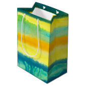 SPWWタンゴエティエーズティール（緑がかった色）グリーン&オレンジ ミディアムペーパーバッグ (裏面アングル)