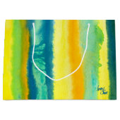 SPWWタンゴエティエーズティール（緑がかった色）グリーン&オレンジ ラージペーパーバッグ (正面)