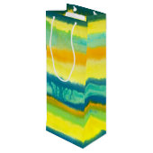SPWWタンゴエティエーズティール（緑がかった色）グリーン&オレンジ ワインギフトバッグ (裏面アングル)