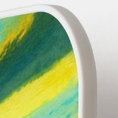 SPWWタンゴードティエーズティール（緑がかった色）&オレンジピックボールパドル ピックルボールラケット (左詳細)