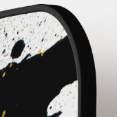 SPWW点火されたソウルブラックと金ゴールド抽象芸術 ピックルボールラケット (左詳細)