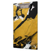 SPWW点火ソウルブラック&金ゴールド抽象芸術 クリップボード (左)