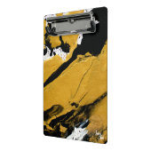 SPWW点火ソウルブラック&金ゴールド抽象芸術 ミニクリップボード (アングル2)