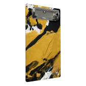 SPWW点火ソウルブラック&金ゴールド抽象芸術 ミニクリップボード (アングル)