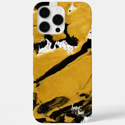 SPWW点火ソウルブラック&金ゴールド抽象芸術 Case-Mate iPhoneケース (裏面)