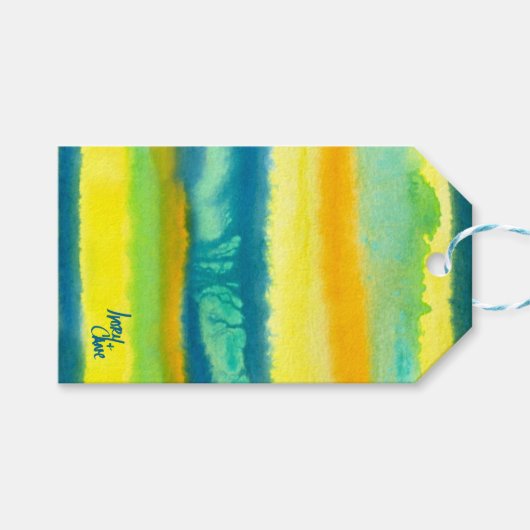 SPWW Tangoed Tiers ティールグリーン＆オレンジ ギフトタグ (正面(横))