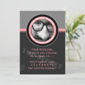 SPY誕生日パーティーカスタム写真招待状 招待状 (スタンド正面)