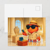 Spy Crab Analyzing Data In Museum Exhibit ポストカード (正面/裏面)