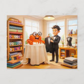 Spy Crab Getting Fitted For Tailored Suit ポストカード (正面)