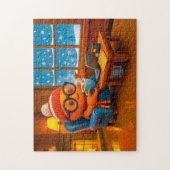 Spy Crab Working Warm Indoors With Coffee ジグソーパズル (縦)