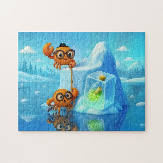 Spy Crabs Climbing Iceberg For Secret Message ジグソーパズル (横)