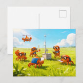 Spy Crabs Learning How Weather Station Works ポストカード (正面/裏面)