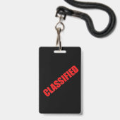 Spy Secret Agent会社のバッジ バッジ (裏面（ネックストラップ付）)