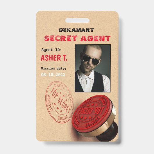 Spy Secret Agent会社のバッジ バッジ (正面)