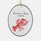 Sqフレームの丸いヴィンテージ セラミックオーナメント (右)