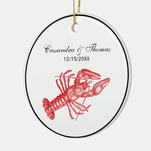 Sqフレームの丸いヴィンテージ セラミックオーナメント (左)