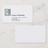 SQ 企業の No6シルバーグレー 名刺 (正面/裏面)