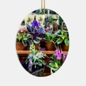 SQ_AfricanVioletsForSaleアフリカのヴィオレット販売 セラミックオーナメント (右)