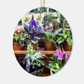 SQ_AfricanVioletsForSaleアフリカのヴィオレット販売 セラミックオーナメント (左)