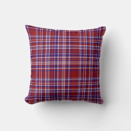 Sq.Plaid枕，赤 – 白 – 青コレクション07 クッション