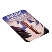 Sqaw Valley California旅行ポスター。 マグネット (右側)