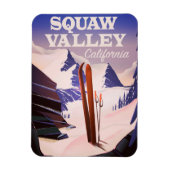 Sqaw Valley California旅行ポスター。 マグネット (縦)