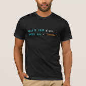 SQLで日曜日の予定を削除 コード系ユーモア Tシャツ (正面)