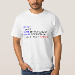 SQLのコンピュータ・プログラミングのTシャツ Tシャツ