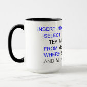 SQLのプログラミングの茶マグ マグカップ (左)