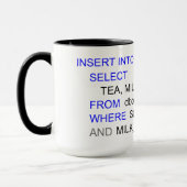 SQLのプログラミングの茶マグ マグカップ (左)