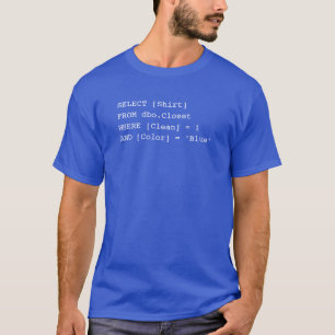 SQLのワイシャツ-青 Tシャツ