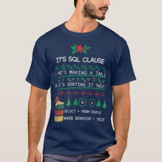 SQL句クリスマスの美しいギフト開発者  Tシャツ