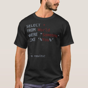 SQL結果コードのプログラミングおもしろいコーディングなし Tシャツ